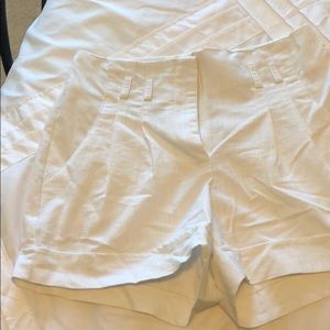 White high waisted shorts